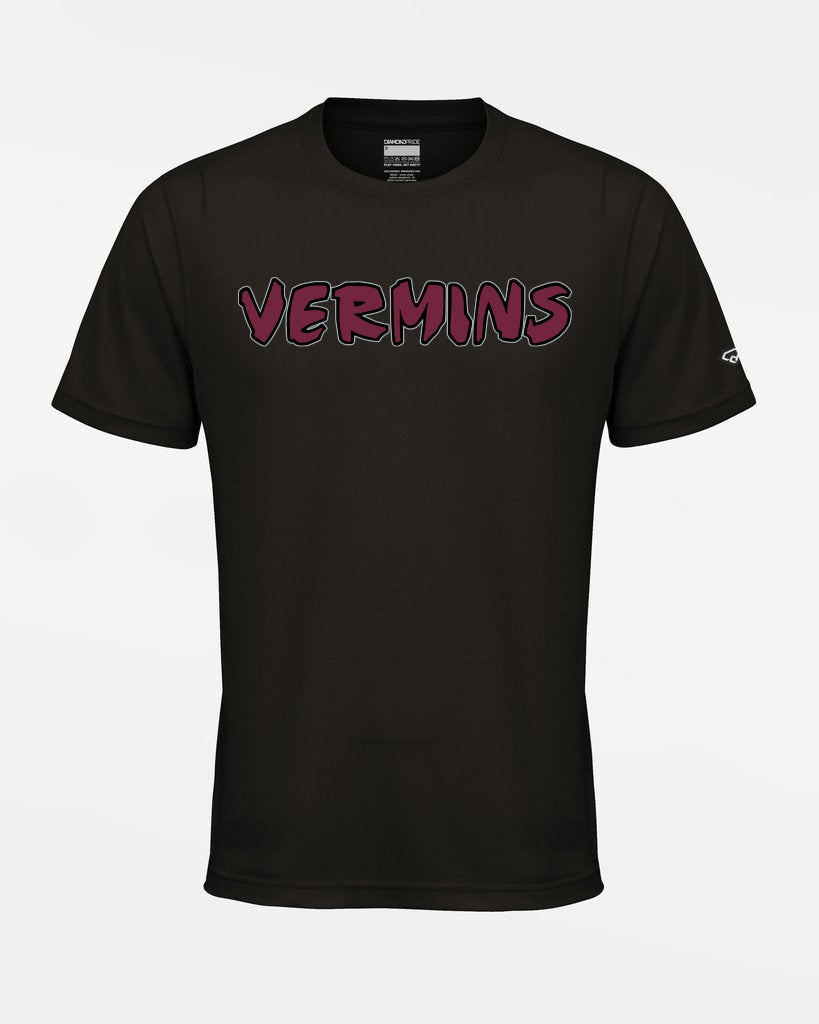 Diamond Pride Basic Functional T-Shirt "Wesseling Vermins", Old Vermins, schwarz-DIAMOND PRIDE