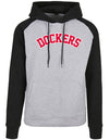 Diamond Pride Basic Raglan Hoodie "Bremen Dockers", Dockers, heather grau - schwarz-DIAMOND PRIDE