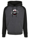 Diamond Pride Basic Raglan Hoodie "Frankfurt Eagles", Crest, dunkelgrau - schwarz-DIAMOND PRIDE