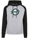 Diamond Pride Basic Raglan Hoodie "Niederlamitz Greens", Crest, schwarz-heather grau-DIAMOND PRIDE