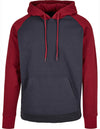 Diamond Pride Basic Raglan Hoodie, navy-burgundy-DIAMOND PRIDE