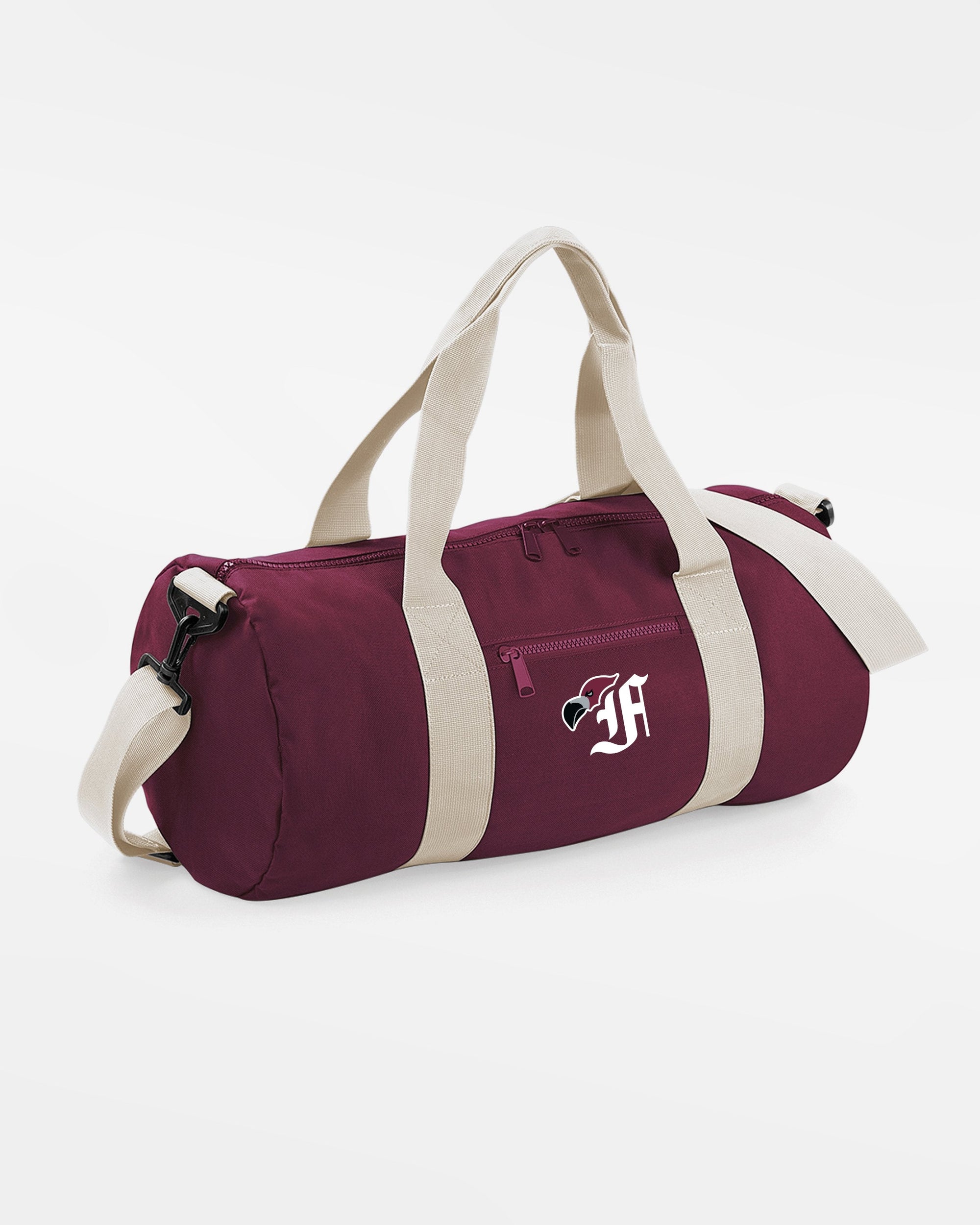 Diamond Pride Duffle GymBag, "Berlin Flamingos", Bird, burgundy - weiss-DIAMOND PRIDE