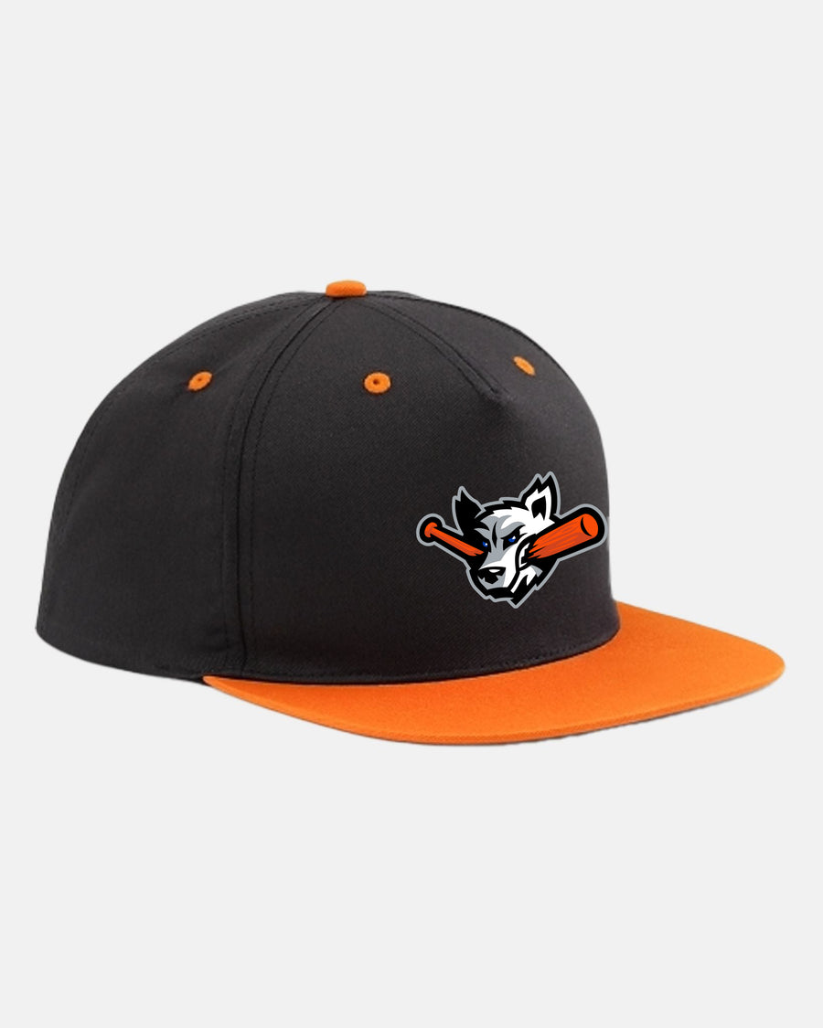 Diamond Pride Fan Contrast Snapback Cap, "Laufer Wölfe", Wolf, schwarz - orange-DIAMOND PRIDE