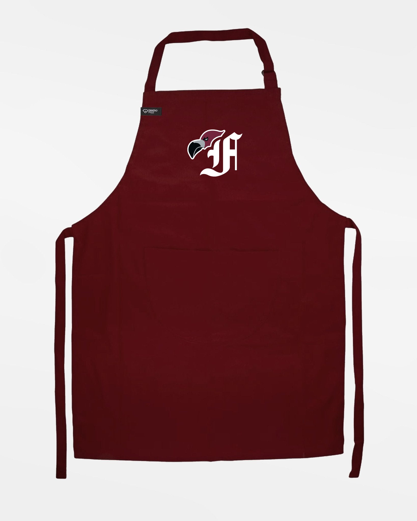 Diamond Pride Grillschürze & Kochschürze, "Berlin Flamingos", Bird, burgundy-DIAMOND PRIDE