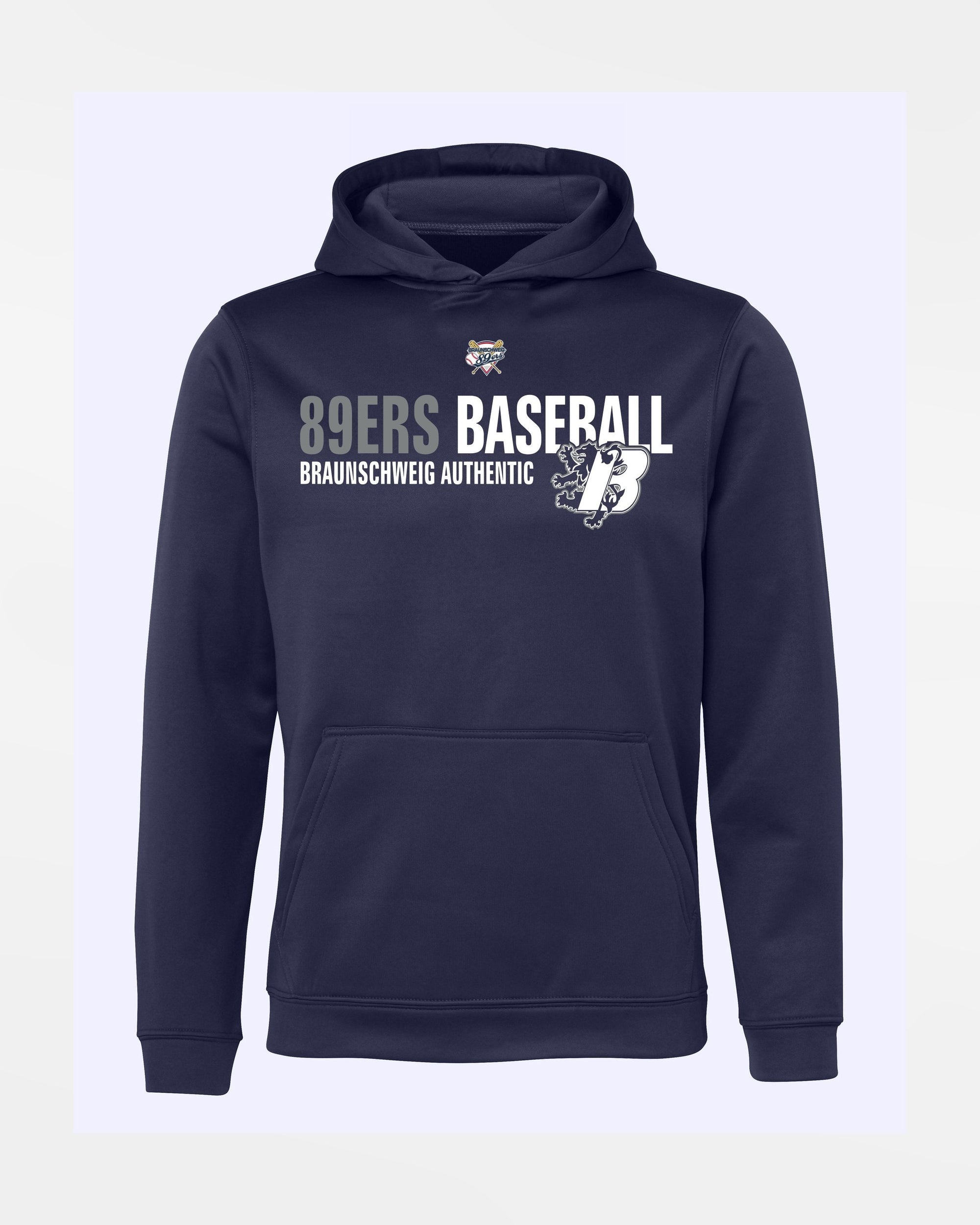 Diamond Pride Kids Basic Functional Hoodie "Braunschweig 89ers", Script, navy blau-DIAMOND PRIDE