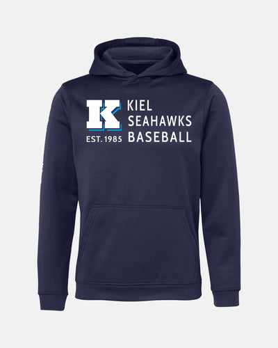 Diamond Pride Kids Basic Functional Hoodie "Kiel Seahawks", Script, navy blau-DIAMOND PRIDE