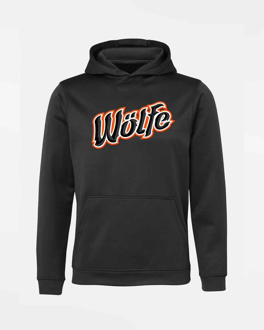 Diamond Pride Kids Basic Functional Hoodie "Laufer Wölfe", ORA Script, schwarz-DIAMOND PRIDE