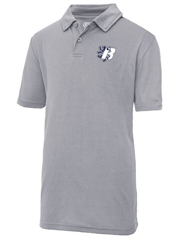 Diamond Pride Kids Basic Functional Polo-Shirt "Braunschweig 89ers", B, heather grau-DIAMOND PRIDE