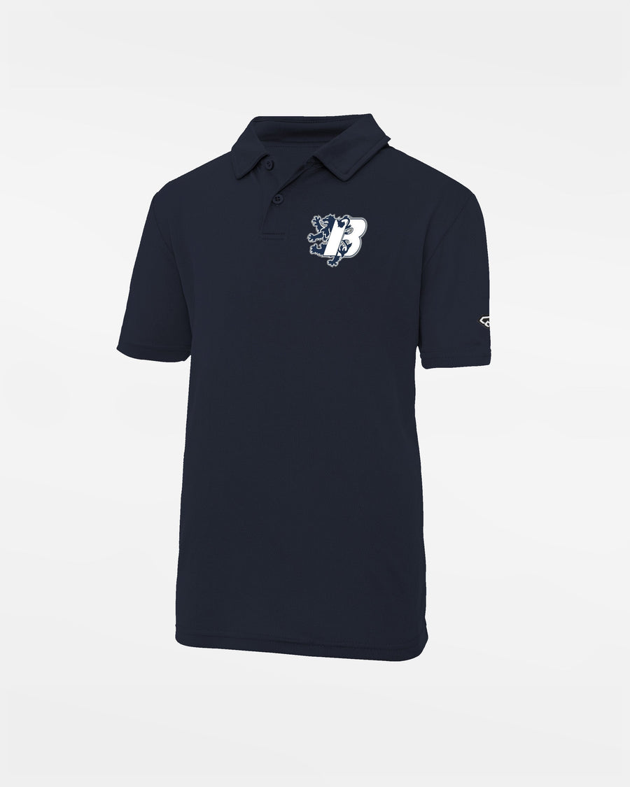 Diamond Pride Kids Basic Functional Polo-Shirt "Braunschweig 89ers", B, navy blau-DIAMOND PRIDE