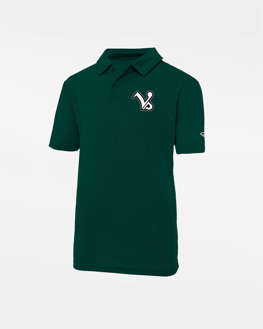 Diamond Pride Kids Basic Functional Polo-Shirt "Kufstein Vikings", VS, dunkelgrün-DIAMOND PRIDE