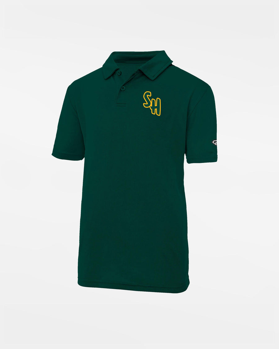 Diamond Pride Kids Basic Functional Polo-Shirt "Saarlouis Hornets", SH, dunkelgrün-DIAMOND PRIDE