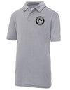 Diamond Pride Kids Basic Functional Polo-Shirt "Stuttgart Reds", Crest, heather grau-DIAMOND PRIDE