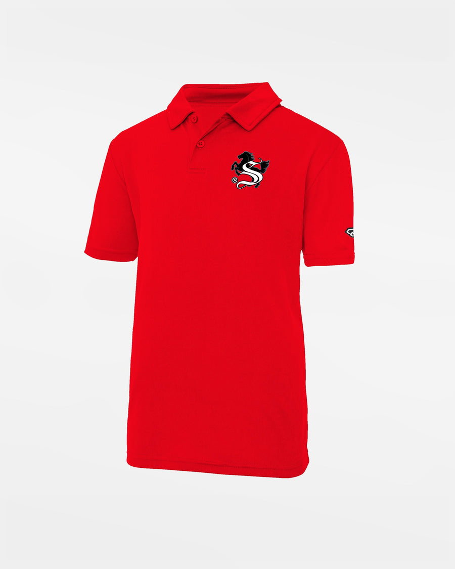 Diamond Pride Kids Basic Functional Polo-Shirt "Stuttgart Reds", rot-DIAMOND PRIDE