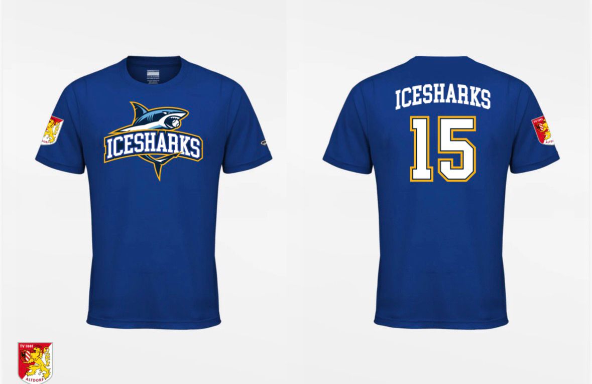 Diamond Pride Kids Basic Functional T-Shirt "Altdorf Icesharks", Little Icesharks, royal blau-DIAMOND PRIDE