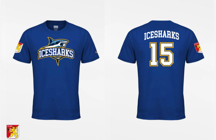 Diamond Pride Kids Basic Functional T-Shirt "Altdorf Icesharks", Little Icesharks, royal blau-DIAMOND PRIDE