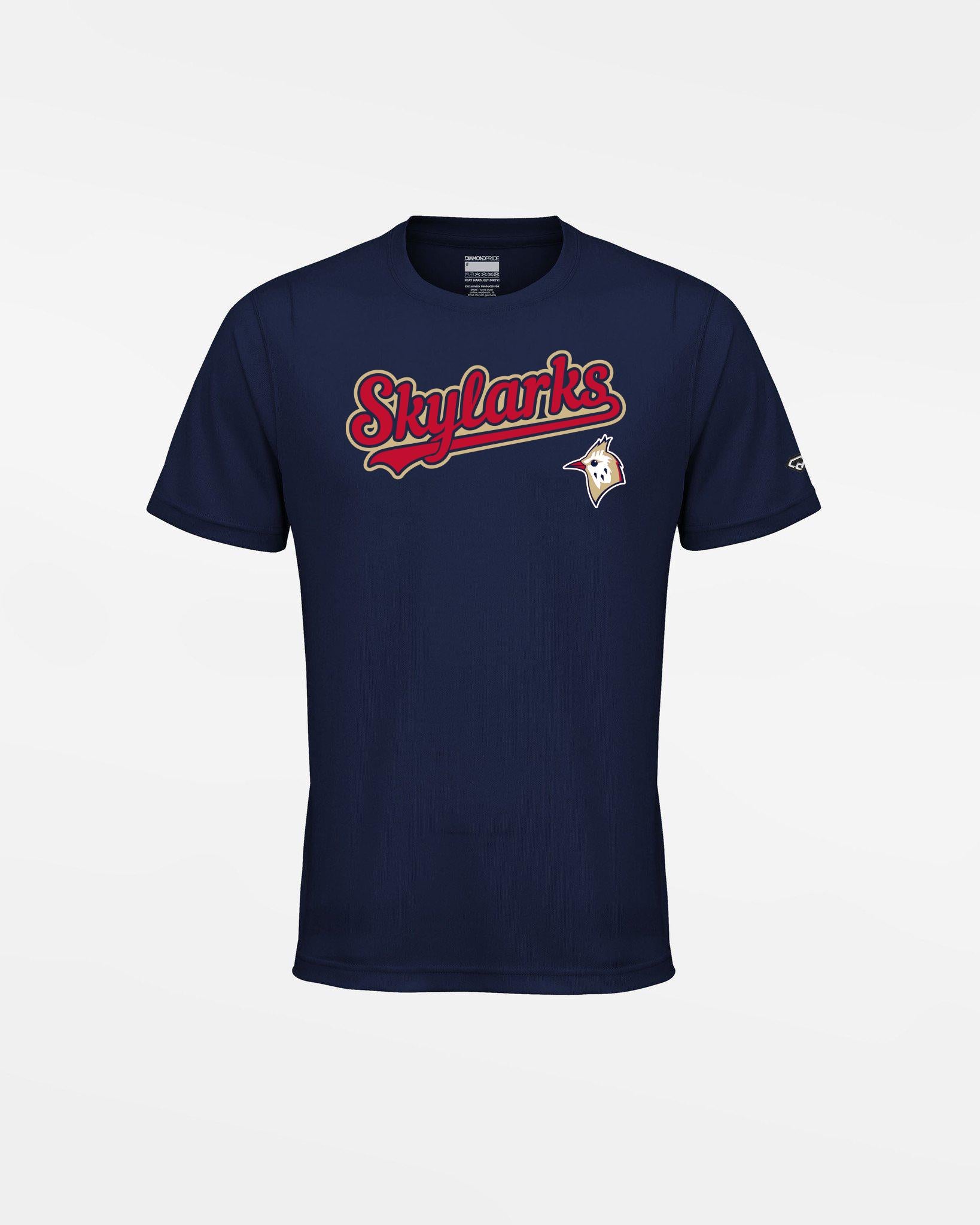 Diamond Pride Kids Basic Functional T-Shirt "Berlin Skylarks", Script & Bird, navy blau-DIAMOND PRIDE