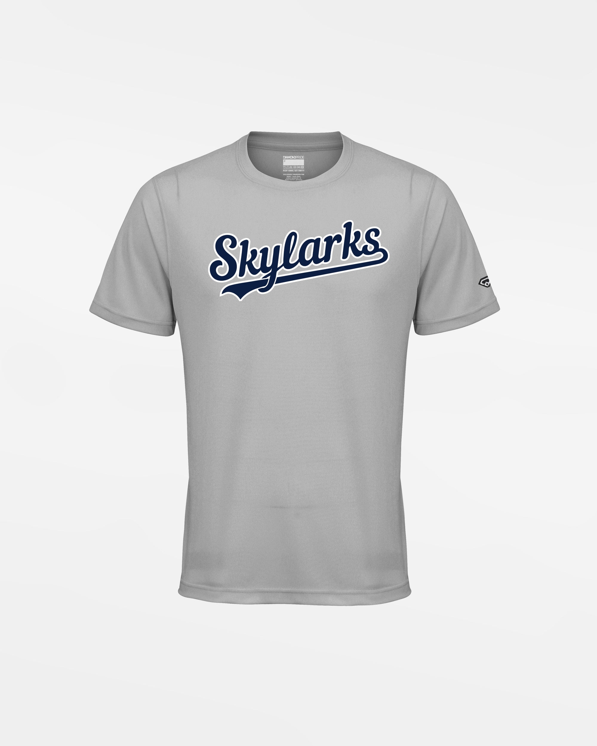 Diamond Pride Kids Basic Functional T-Shirt "Berlin Skylarks", Script, grau-DIAMOND PRIDE