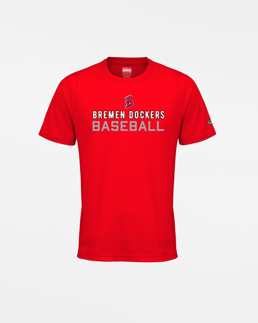 Diamond Pride Kids Basic Functional T-Shirt "Bremen Dockers", Baseball, rot-DIAMOND PRIDE