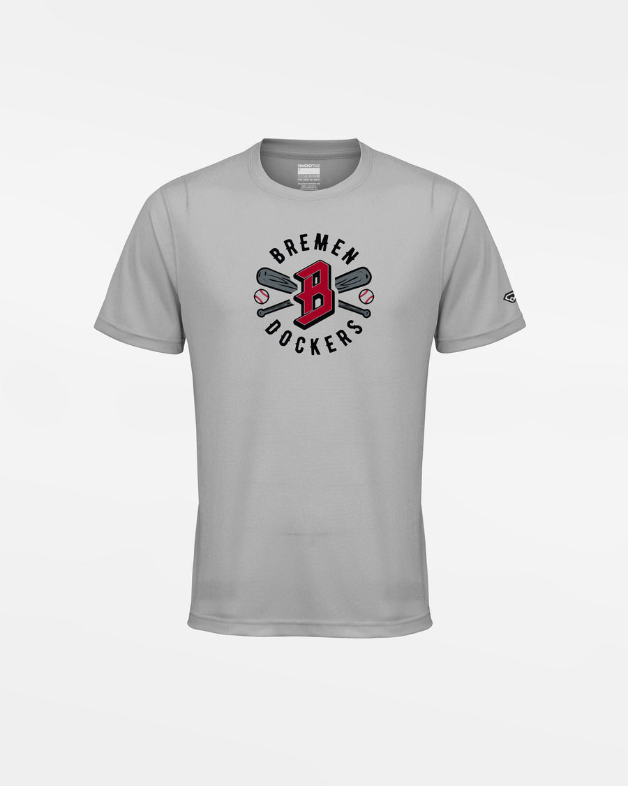 Diamond Pride Kids Basic Functional T-Shirt "Bremen Dockers", Crest, grau-DIAMOND PRIDE