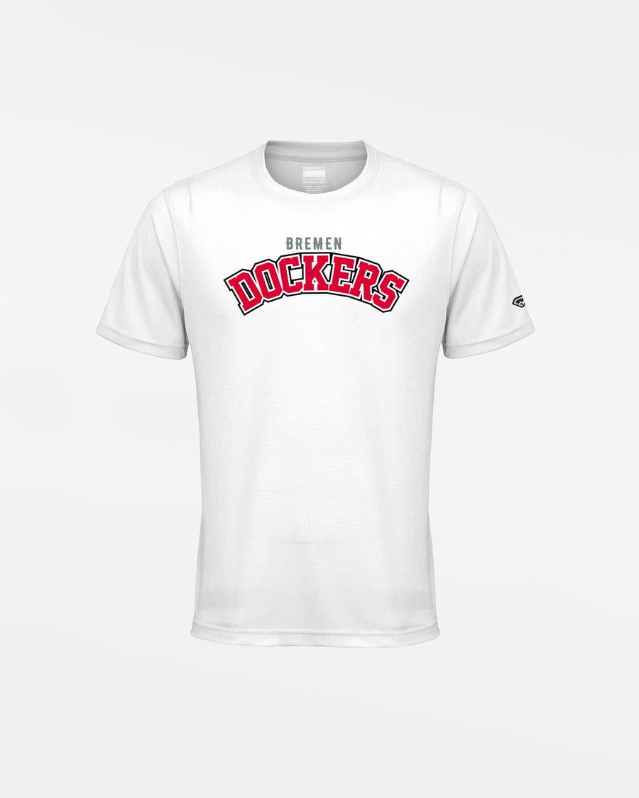 Diamond Pride Kids Basic Functional T-Shirt "Bremen Dockers", Script, weiss-DIAMOND PRIDE