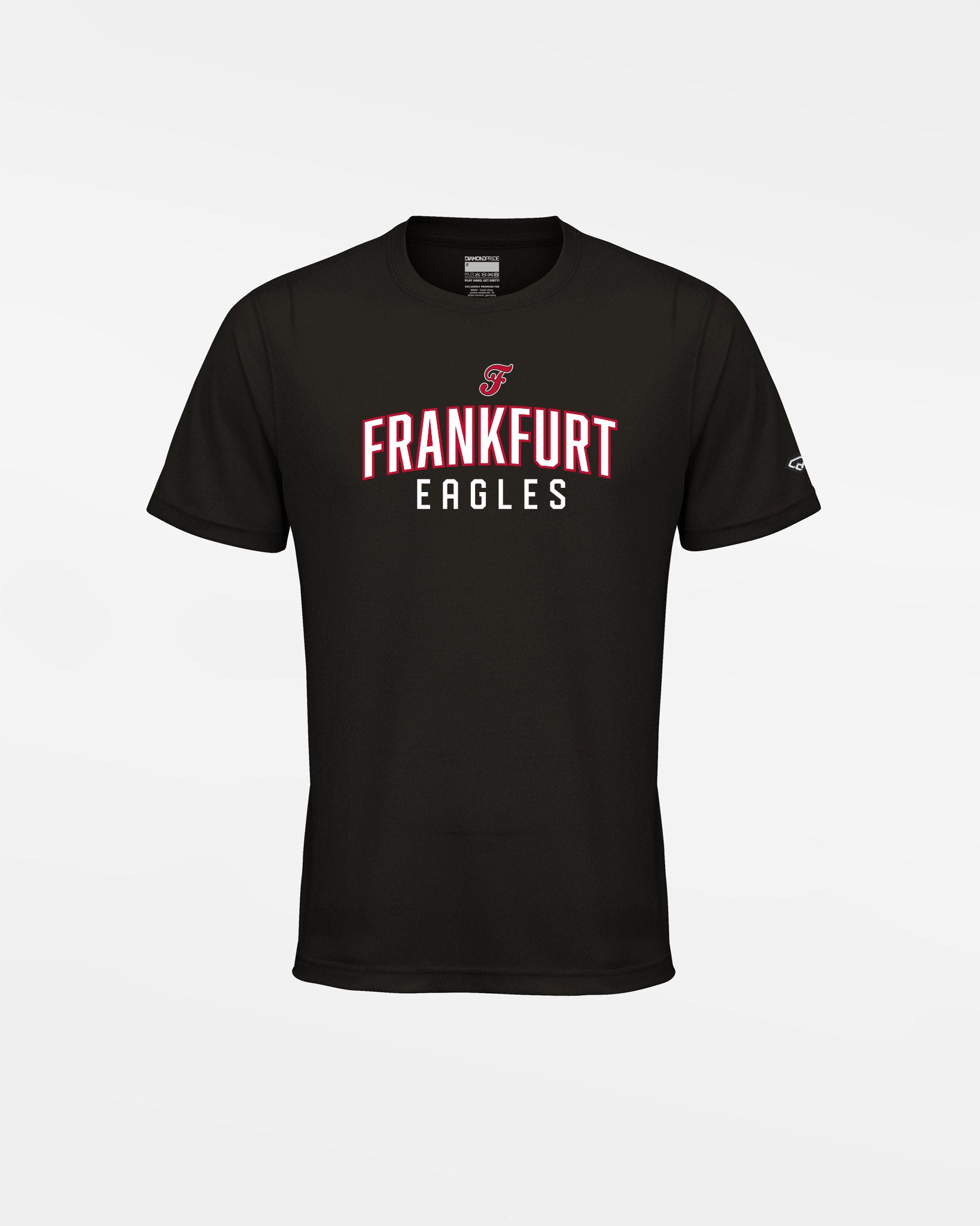 Diamond Pride Kids Basic Functional T-Shirt "Frankfurt Eagles", Script, schwarz-DIAMOND PRIDE