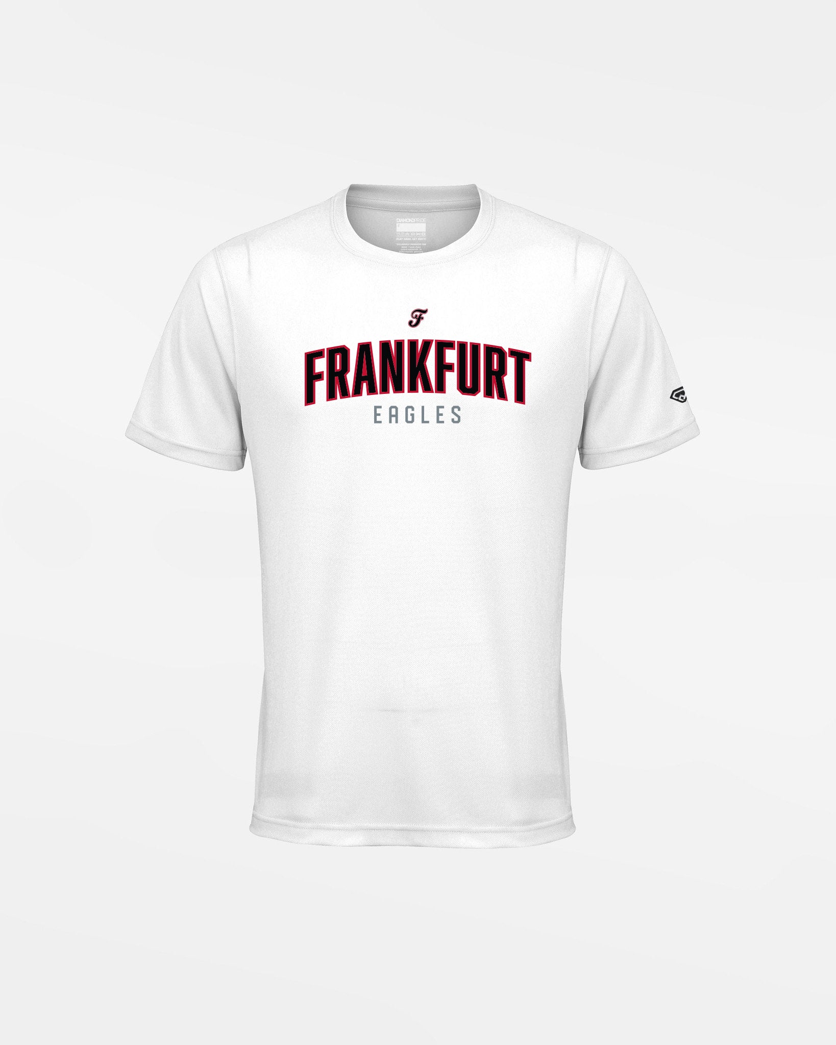 Diamond Pride Kids Basic Functional T-Shirt "Frankfurt Eagles", Script, weiss-DIAMOND PRIDE