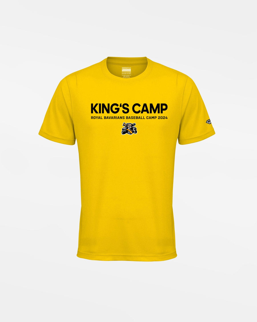 Diamond Pride Kids Basic Functional T-Shirt "Füssen Royal Bavarians", King's Camp 2024, gelb-DIAMOND PRIDE