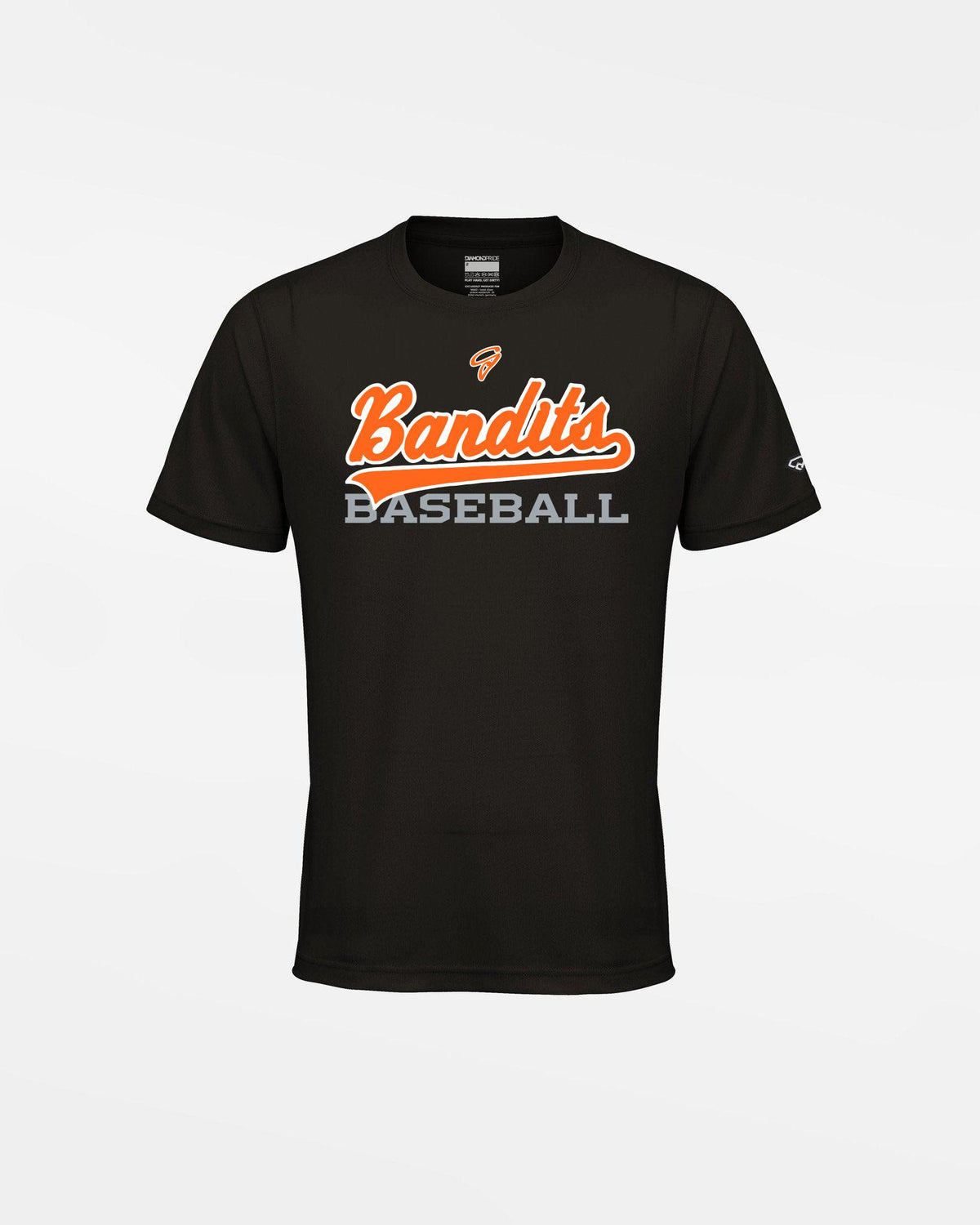 Diamond Pride Kids Basic Functional T-Shirt "Gröbenzell Bandits", Baseball, schwarz