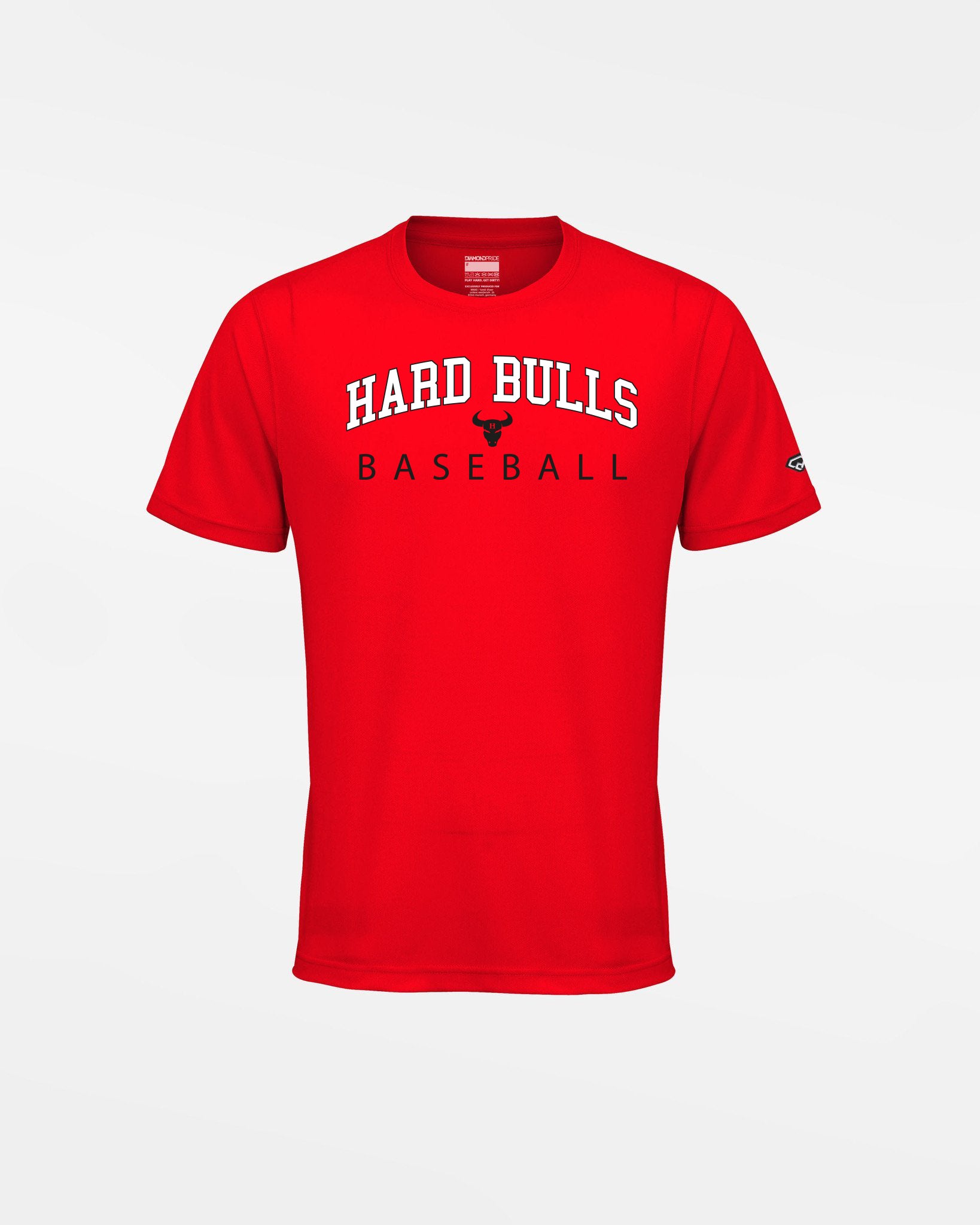 Diamond Pride Kids Basic Functional T-Shirt "Hard Bulls", City Baseball, rot-DIAMOND PRIDE