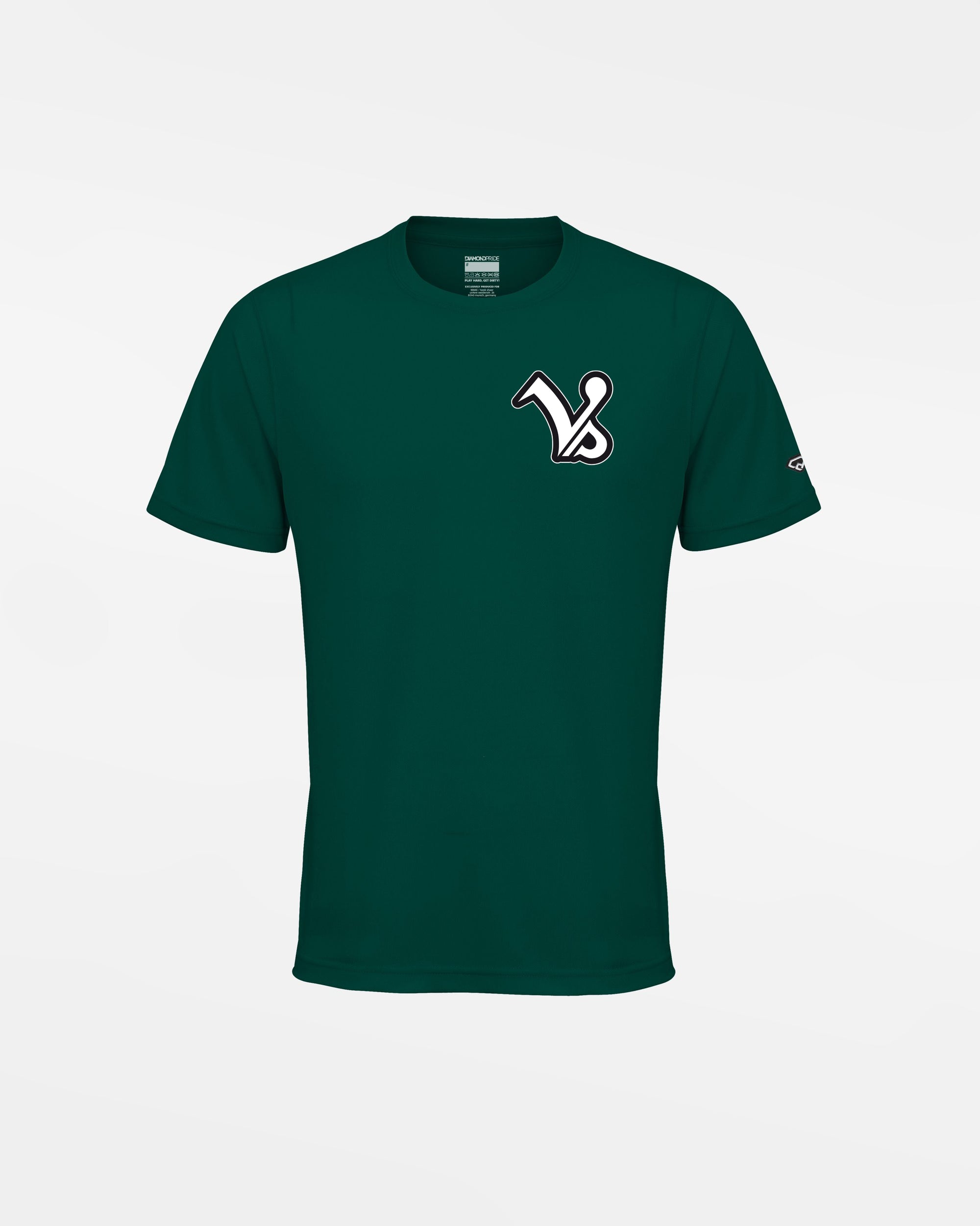 Diamond Pride Kids Basic Functional T-Shirt "Kufstein Vikings", VS, dunkelgrün-DIAMOND PRIDE