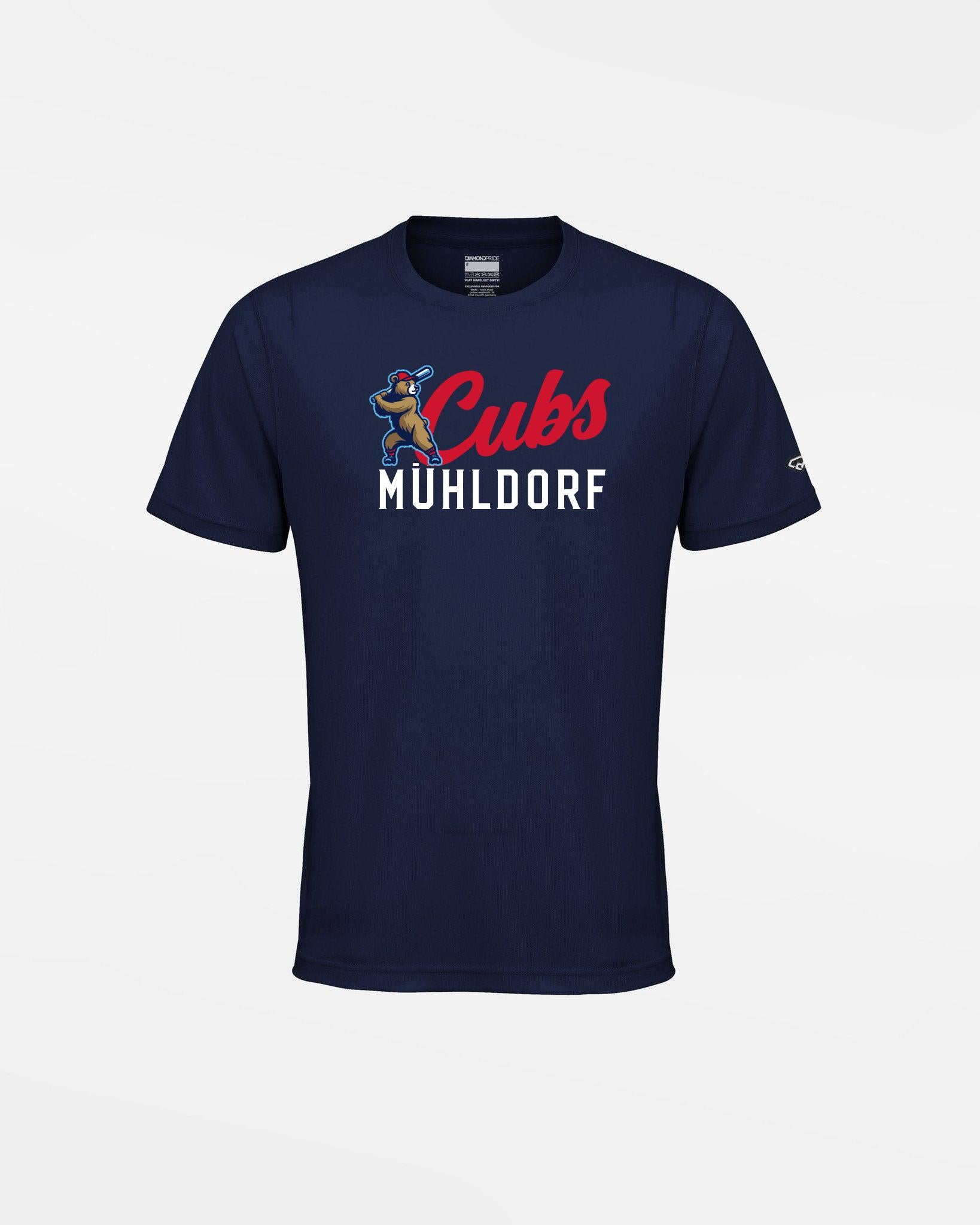 Diamond Pride Kids Basic Functional T-Shirt "Mühldorf Cubs", Primary Logo, navy blau-DIAMOND PRIDE