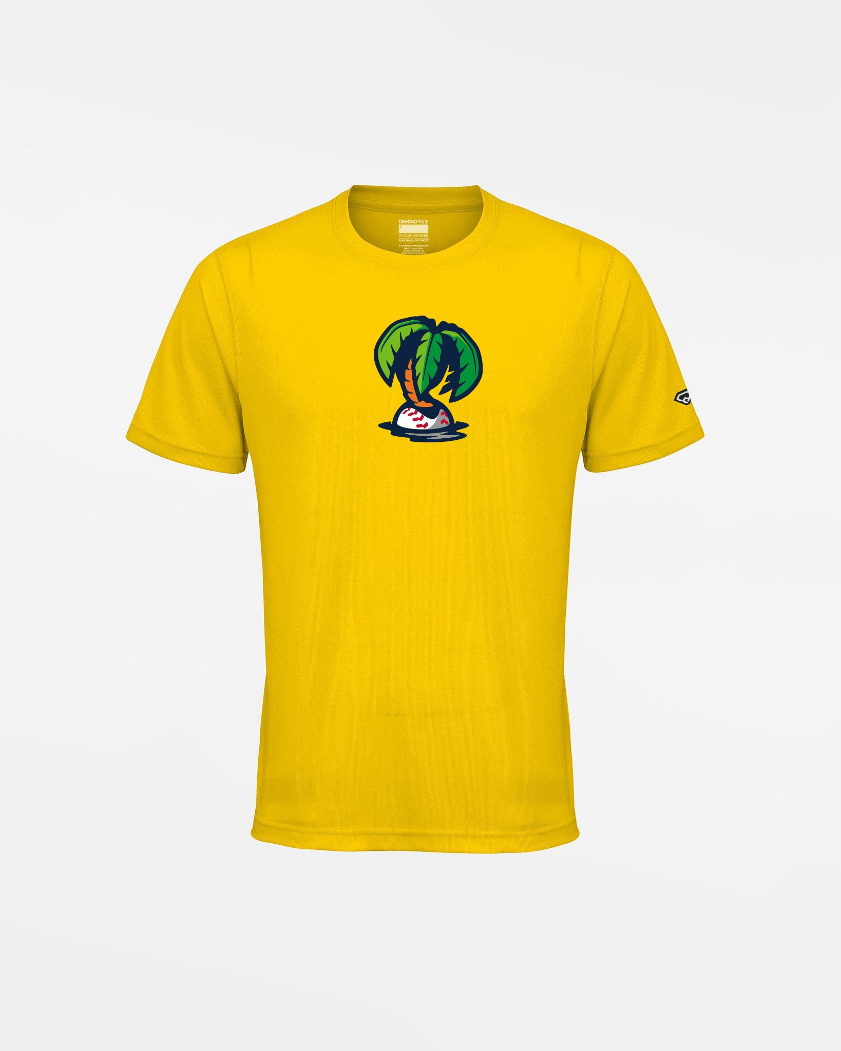 Diamond Pride Kids Basic Functional T-Shirt "Munich Caribes", Palme, gelb-DIAMOND PRIDE
