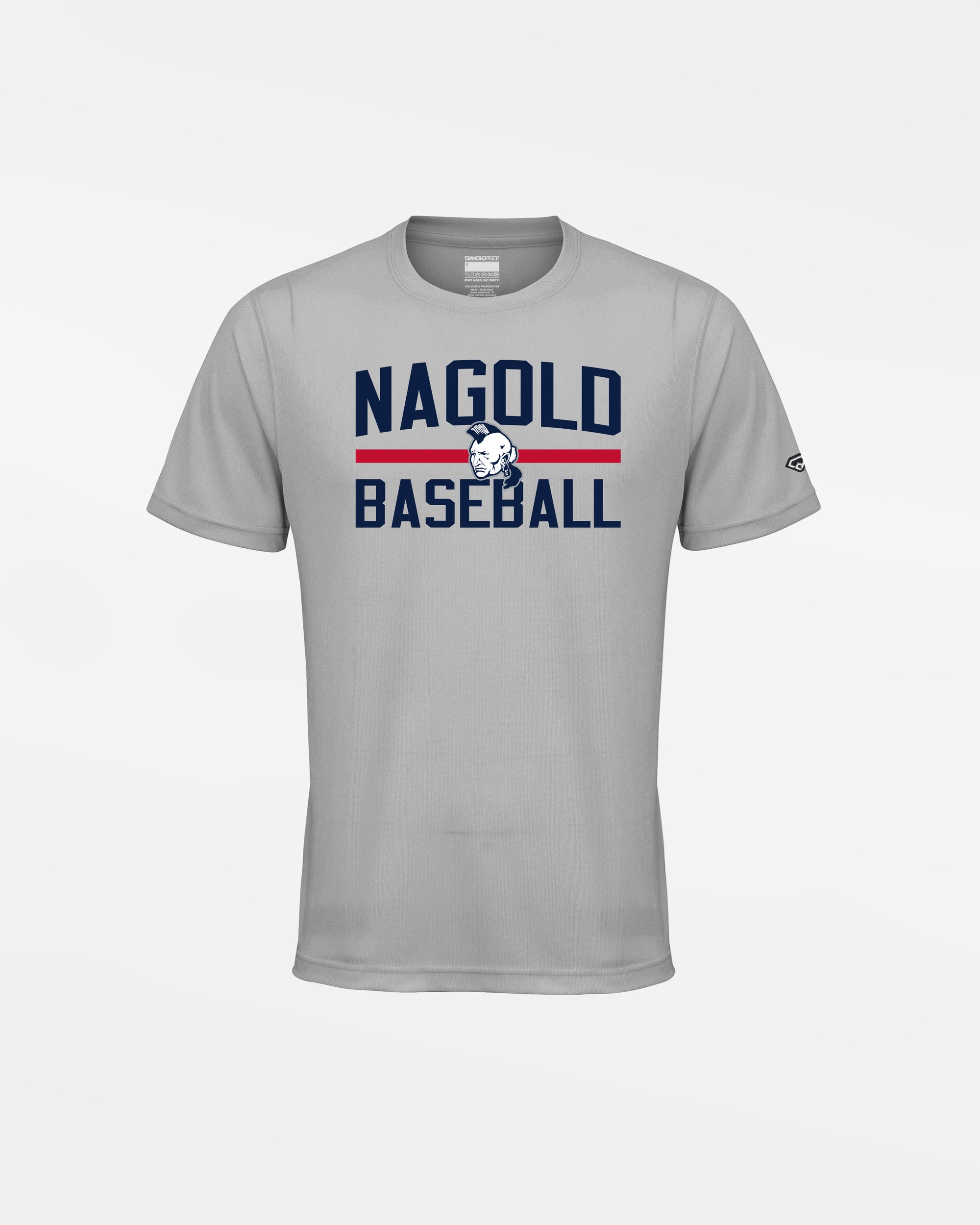Diamond Pride Kids Basic Functional T-Shirt "Nagold Mohawks", Baseball, grau-DIAMOND PRIDE