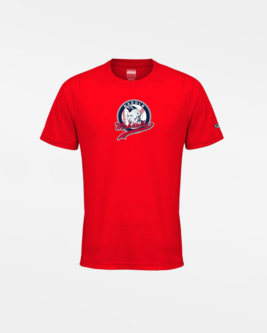 Diamond Pride Kids Basic Functional T-Shirt "Nagold Mohawks", Crest, rot-DIAMOND PRIDE