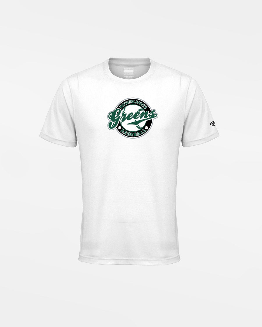 Diamond Pride Kids Basic Functional T-Shirt "Niederlamitz Greens", Crest, weiss-DIAMOND PRIDE