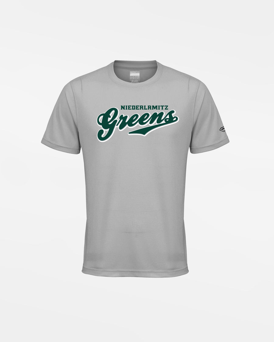 Diamond Pride Kids Basic Functional T-Shirt "Niederlamitz Greens", Script, grau-DIAMOND PRIDE