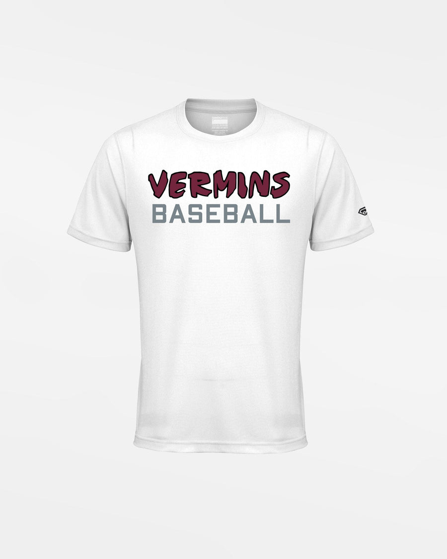 Diamond Pride Kids Basic Functional T-Shirt "Wesseling Vermins", Old Vermins Baseball, weiss-DIAMOND PRIDE
