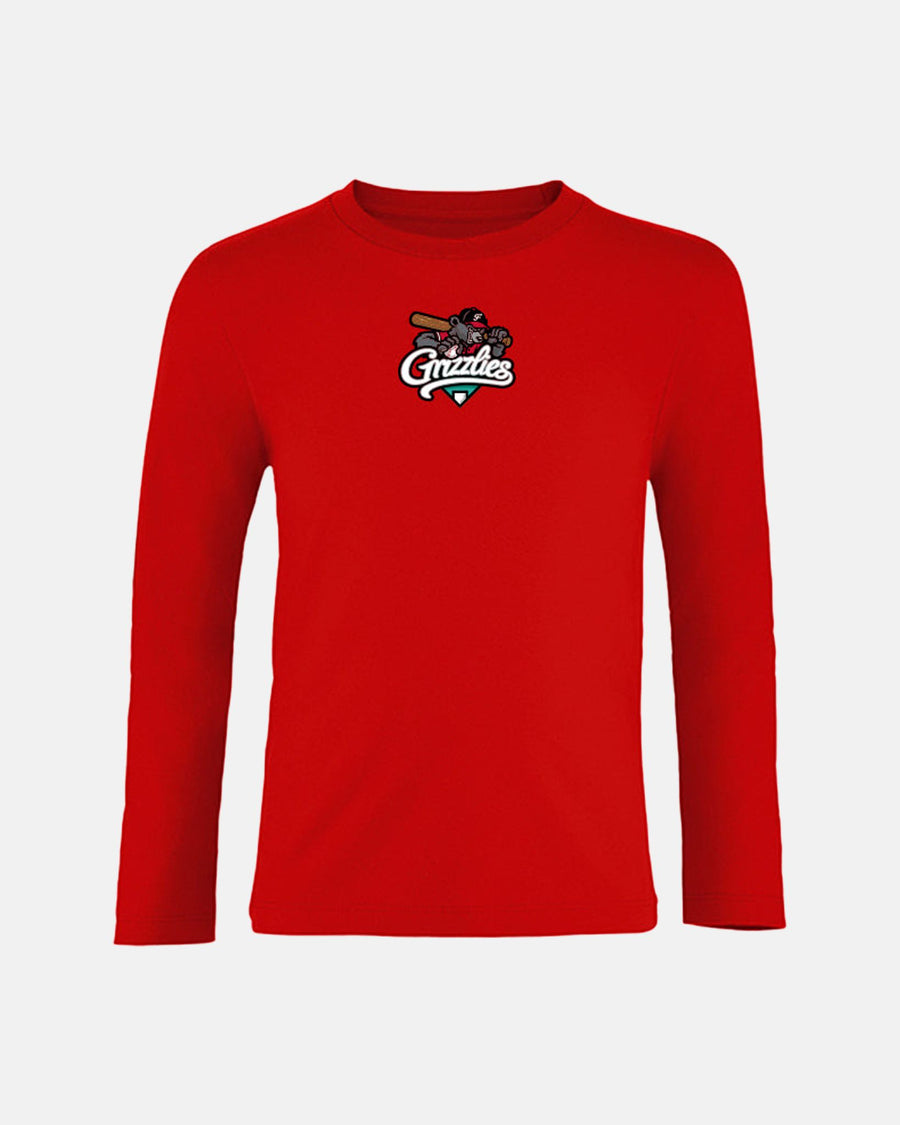 Diamond Pride Kids Longsleeve Shirt "Freising Grizzlies", Bear & Grizzlies, rot-DIAMOND PRIDE