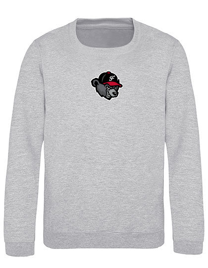 Diamond Pride Kids Premium Sweater "Freising Grizzlies", Bear, heather grau-DIAMOND PRIDE