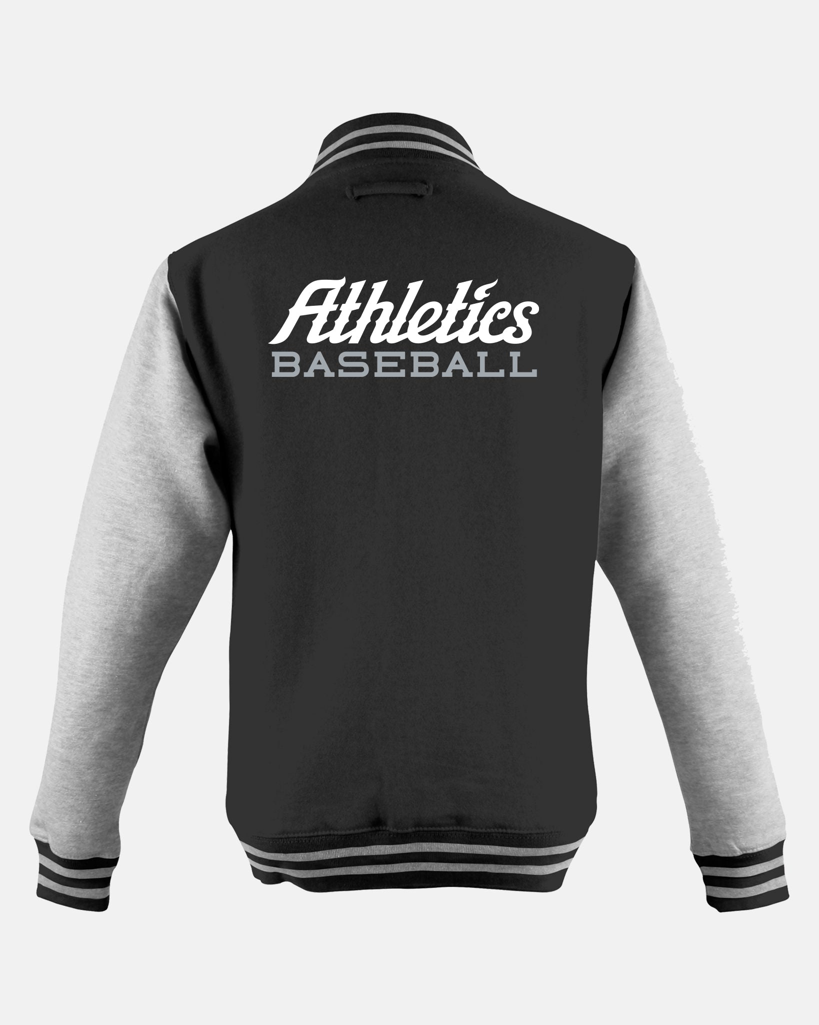 Diamond Pride Kids Varsity College Jacke "Attnang Athletics", A & Athletics Baseball, schwarz-heather grau-DIAMOND PRIDE