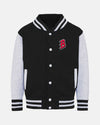 Diamond Pride Kids Varsity College Jacke "Bremen Dockers", B & Script, schwarz-heather grau-DIAMOND PRIDE