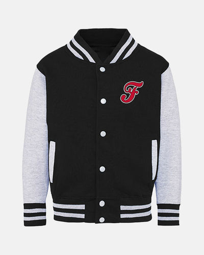 Diamond Pride Kids Varsity College Jacke "Frankfurt Eagles", F, schwarz-heather grau-DIAMOND PRIDE