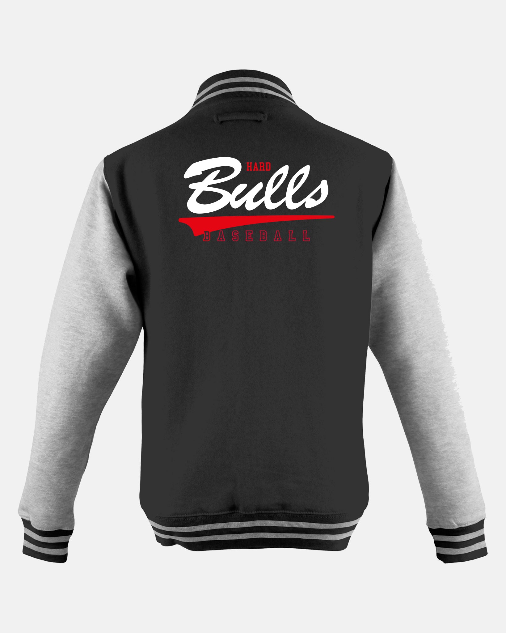 Diamond Pride Kids Varsity College Jacke "Hard Bulls", HB & Primary Logo, schwarz-heather grau-DIAMOND PRIDE