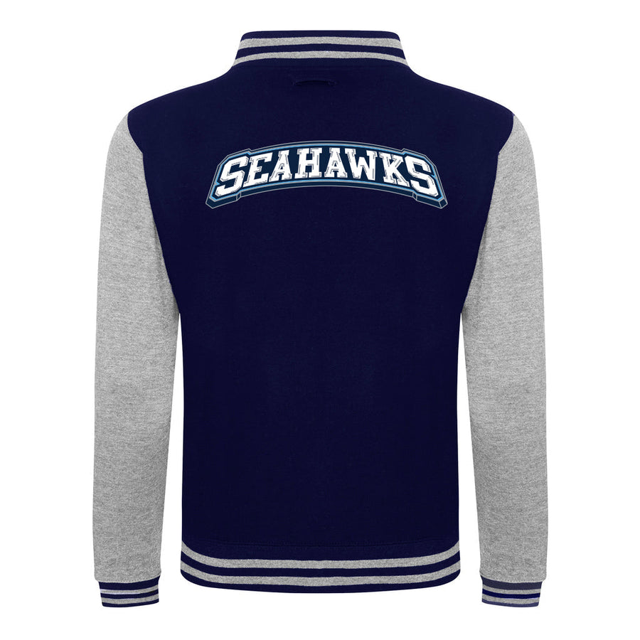 Diamond Pride Kids Varsity College Jacke "Kiel Seahawks", K, navy blau - heather grau-DIAMOND PRIDE