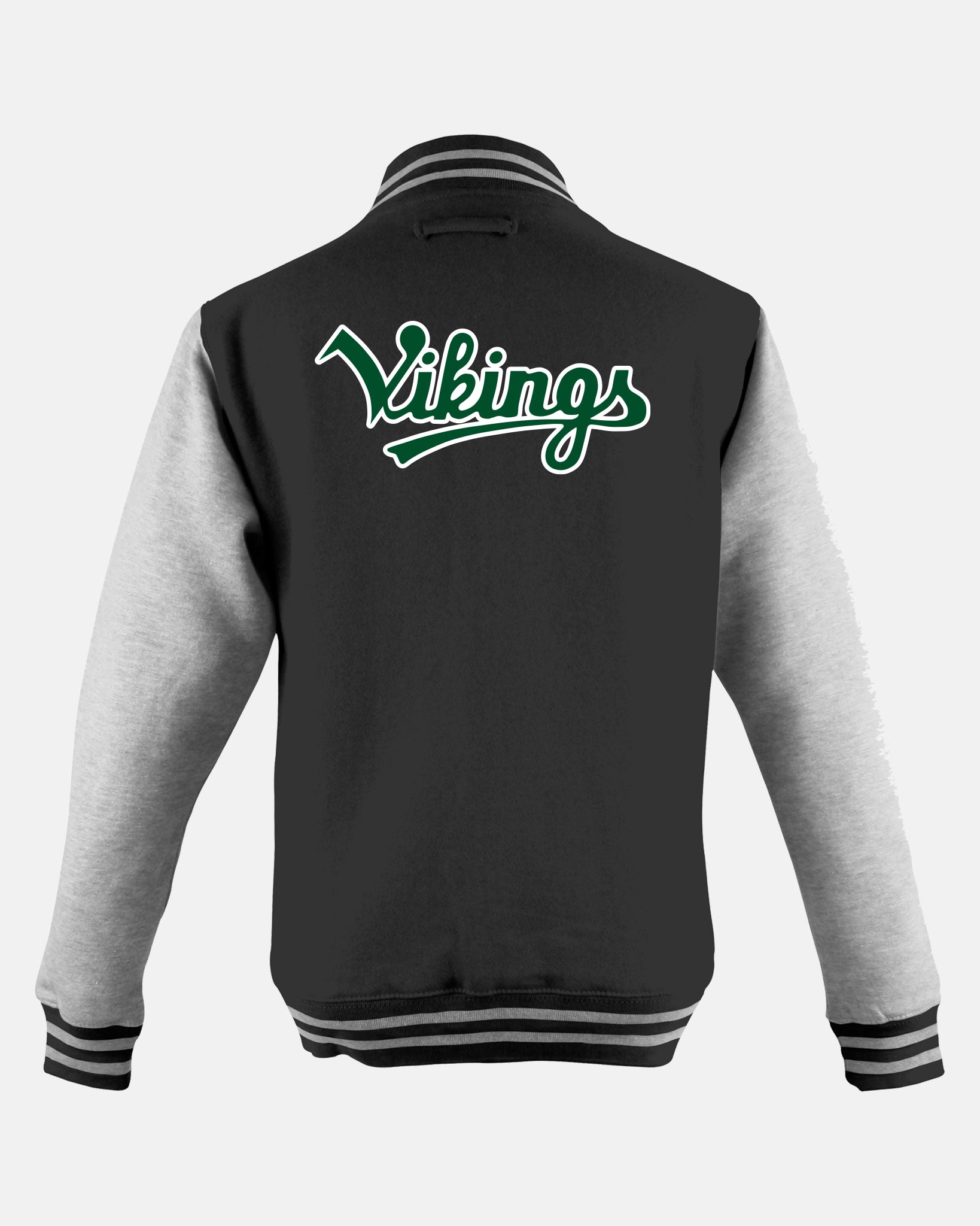 Diamond Pride Kids Varsity College Jacke "Kufstein Vikings", VS & Script, schwarz-heather grau-DIAMOND PRIDE
