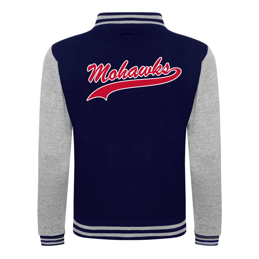 Diamond Pride Kids Varsity College Jacke "Nagold Mohawks", M & Mohawks, navy blau - heather grau-DIAMOND PRIDE