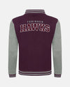 Diamond Pride Kids Varsity College Jacke "Tübingen Hawks", H & Script, maroon-rot - heather-grau-DIAMOND PRIDE