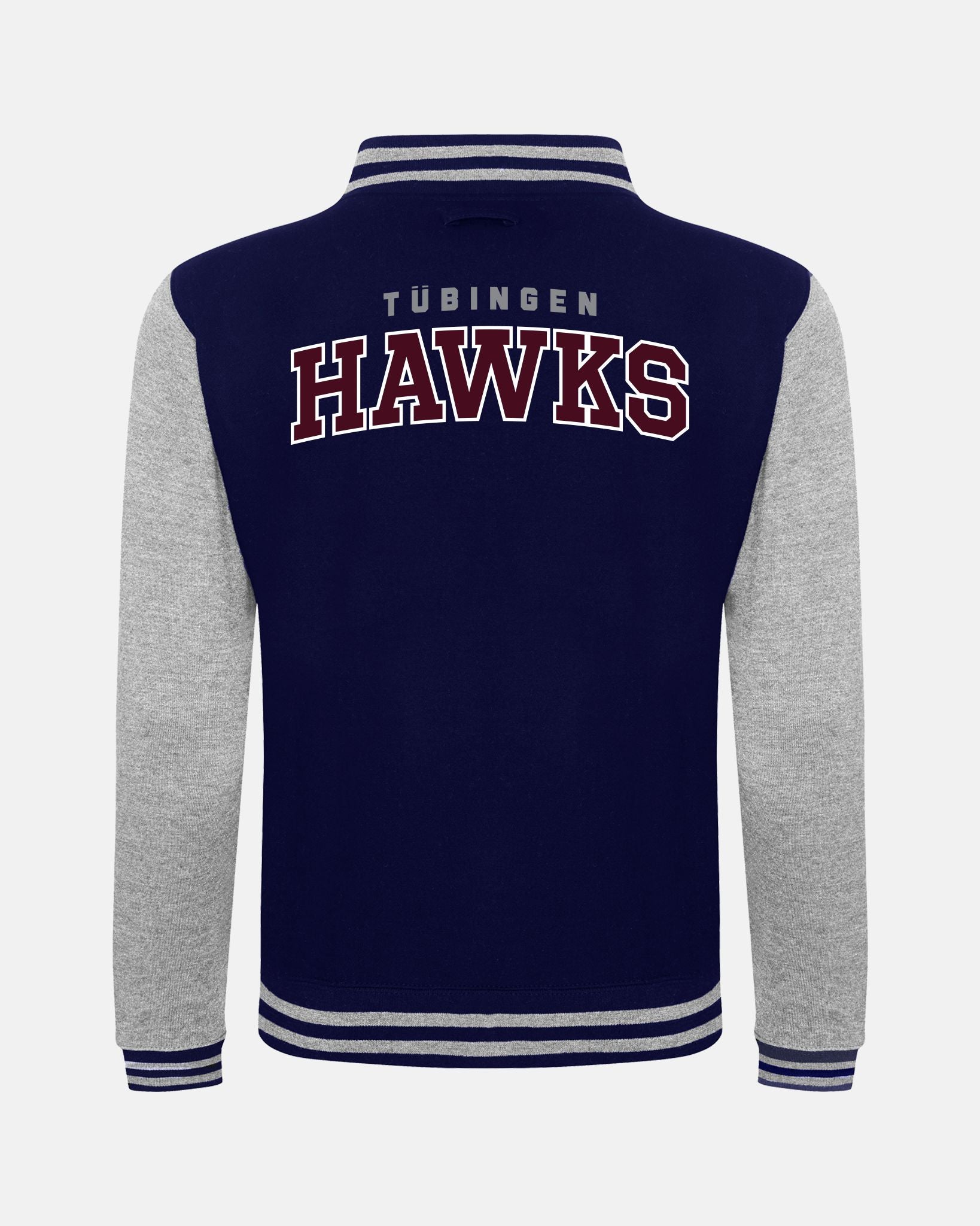 Diamond Pride Kids Varsity College Jacke "Tübingen Hawks", H & Script, navy blau-heather grau-DIAMOND PRIDE