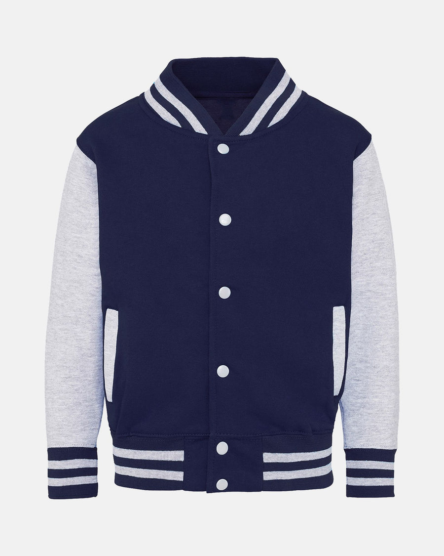 Diamond Pride Kids Varsity College Jacke, navy blau-heather grau-DIAMOND PRIDE