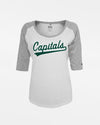 Diamond Pride Ladies 3/4 Contrast Raglan T-Shirt "Bonn Capitals", Script, weiss-heather grau-DIAMOND PRIDE